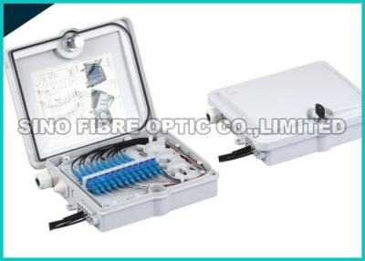 China PC Plastic FTTH SC APC Fiber Optic Termination Box 16 Ports 4 Input Cable for sale