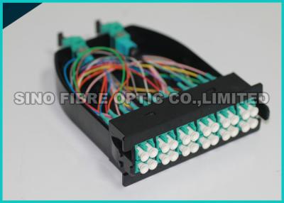 China High Density MTP  - LC Fiber Optic Cassette Multimode 12 Array OM3 - 300 Assembly for sale