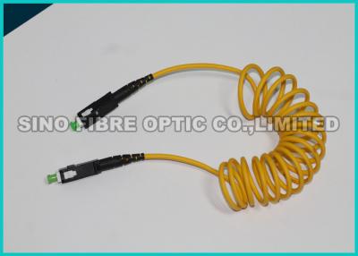 China Kabel-Durchmesser Biegungs-sicherer gelockter Einmodenfaser-Verbindungskabel Sc-Verbindungsstück-3.0mm zu verkaufen