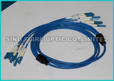 China Optic Armored Blue Jacket SC To LC Fiber Jumper Cables 4 Cores Outdoor Assembly for sale