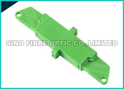 China High Precision Alignment Fiber Optic Adapter E2000 APC Green 0.15 dB Insertion Loss for sale