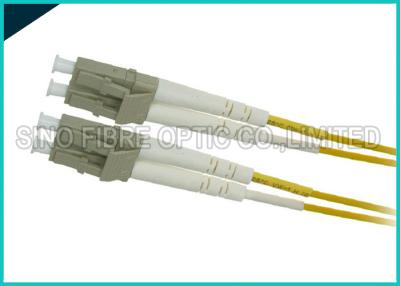 China Yellow 3.0mm Fiber Optic LC to LC Zipcord Singlemode SMF Patch Lead Assembly for sale