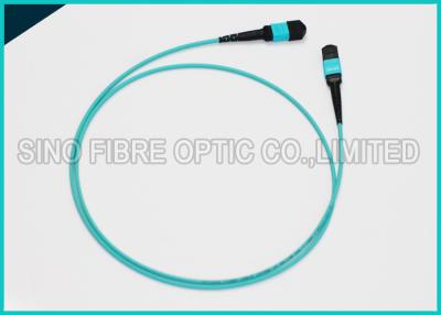 Chine 100 le tronc à plusieurs modes de fonctionnement optique de accouplement du millimètre OM3 de fibre du protocole 24F MPO MTP de GBP câblent à vendre