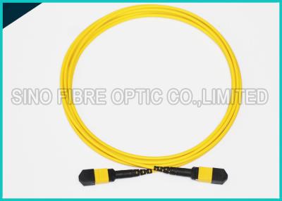 China cable unimodal femenino bajo del amarillo del tronco de la fibra óptica OS2 de los carriles MTP de la inserción 24x de 3.0m m en venta