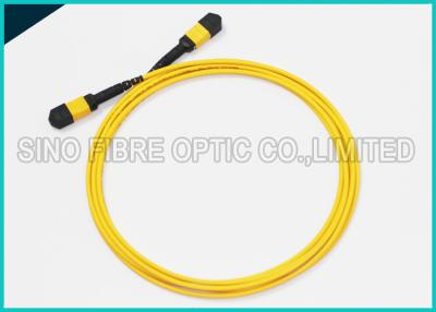 China 40Gbps 3.0mm Vezeloptische Stootbord Geschatte Flard 12 Kabel van het Seriempo aan MPO Singlemode SMF-28e Te koop