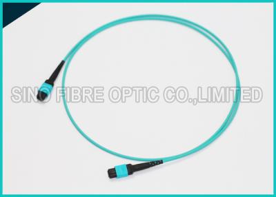 China 12 van de de Vezel Optische Kabel OM3 van Chnnels MPO de Voltallige vergaderingsjasje QSFP 40G SR4 Optische Aanleg van kabelnetten Te koop