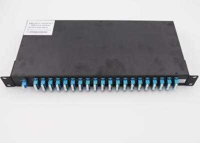 China AAWG 1U Chassis Optical Multiplexer And Demultiplexer For WDM - PON System for sale