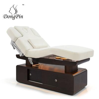 China Modern 4 Motor Facial Massage Bed Beauty Spa Salon Bed Beauty Salon Furniture Set Equipment for sale