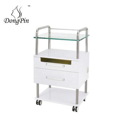 China Modern Hospital Use Trolley Medical Trolley Wooden Trolley Beauty Salon Trolley Trolley With UV Lamp for sale