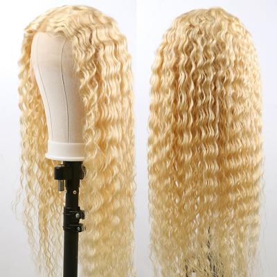 China Body Wave 13x4 Lace Front Human Hair Wigs Brazilian Remy Transparent Lace Front Wig 613 Honey Blonde Color Deep Wave 13x6 for sale