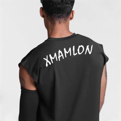 China Unisex Graphic Digital Printing Gym Cut Off Sleeveless Vest XMAMLON Custom OEM RTS for sale