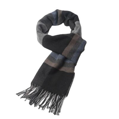 China Football Team Fans Jacquard Scarf Custom Knitted Winter Scarf with Plaid Pattern for sale