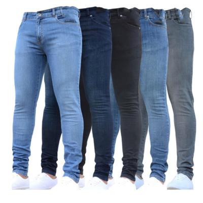 China Support 7 Days Sample Order Lead Time Men's Tight Jeans Solid Color Denim Pencil Jeans for sale