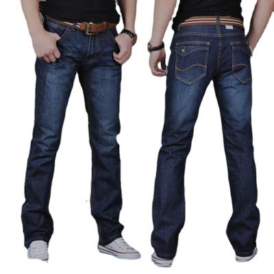 China Zipper Fly XMAMLON Stretch Regular Fit Pants Fashion Men's Denim Slim Mid Waist Jeans for sale