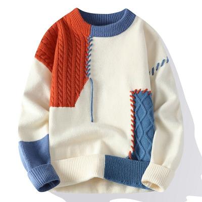 Chine Cou rond Homme automne hiver Sweaters de Noël Vêtements de rue coréens Pullover patchwork à vendre