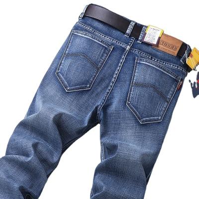 China 80% cotton Straight Denim Men's Jeans Fit Type Regular Waist type Mid waist for sale