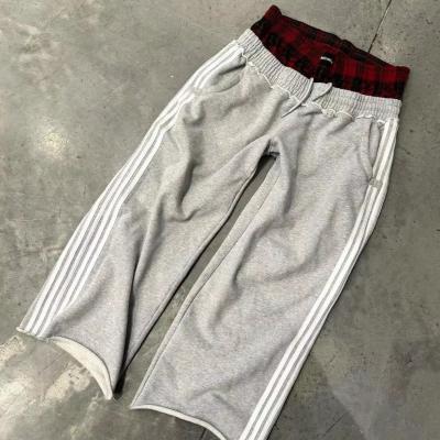 China Streetwear Mode Dubbele taille XMAMLON RTS Mensen-sweatpants met trekstrengsluiting Te koop