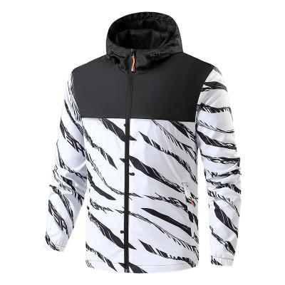 China Plus Size Men's Hooded Trench Coat with Windproof Protection and 3D Print Decoration for sale