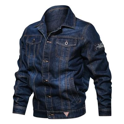 China Custom Embroidery Men's Denim Jacket for Streetwear Single-breasted Placket Design for sale