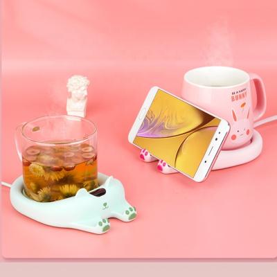 China Disposable Desktop Cooling and Heating Hot Cup Coaster with LED Temperature Heating Hot Cup Holder for sale