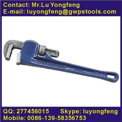 China American Style Heavy Duty Carbon Steel Pipe Wrench , Plastic Powder Spray Painted for sale