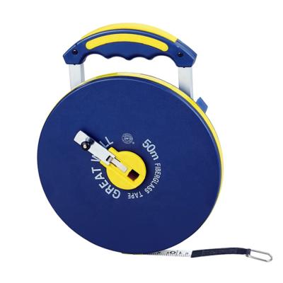 China ABS+Aluminum alloy+PVC 30m/50m ABS crate fiber measuring tape with aluminum handle for sale