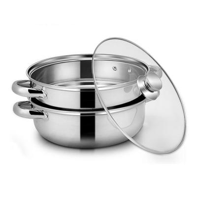 China Household Stocked New Design Thickened Soup Pot Multifunctional Stainless Steel Steamer Double-Layer Hot Pot for sale