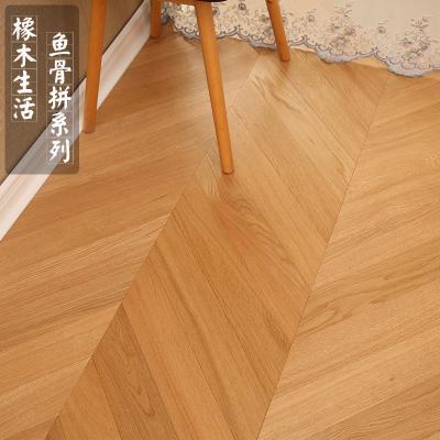 China Modern IN STOCK! 15x90x510mm Engineered AB Grade Oak Chevron Wood Flooring 1.2mm Veneer for sale