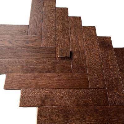 China Traditional Oak Stain Color Multi-Layer Engineered Herringbone Wood Flooring for sale