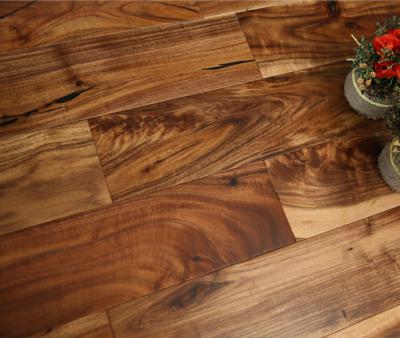 China Modern IN STOCK! Solid Acacia Hardwood Flooring 15x83x300-1200mm Small Sheet UV Lacquered Acacia for sale