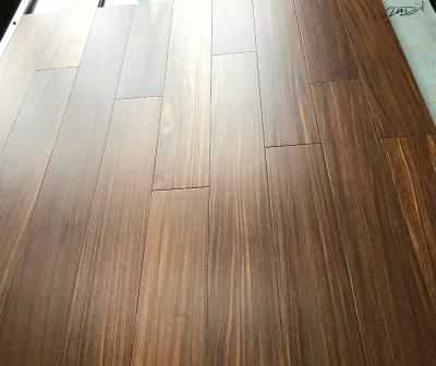 China Modern IN STOCK! KUKU Sucupira Solid Hardwood Flooring UV Lacquered A Grade Premium Grade for sale