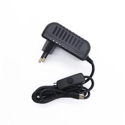 China 5V 3A Micro-USB Power Supply With On/Off Switch EU US AU UK Charger For Raspberry Pi 3 B/B+ Model 10cm*4.8cm*6.5cm for sale