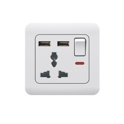 China White Cheaper Wall Switch Socket 1 2 3 4 Gang USB Socket L10 for sale