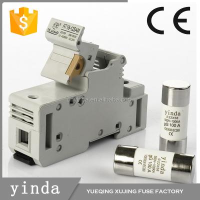 China LOW VOLTAGE DIN Rail Fuse Holder For Cylindrical Fuse for sale