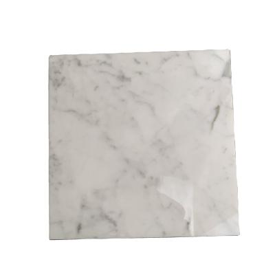 China Mateiral Natural House Carrara Porcelain White Marble Polished Glazed Ceramic Floor Tile With Cheap Price for sale