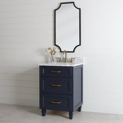 China Modern Living Room Bathroom Furniture Solid Wood Bathroom Vanity Cabinet With Mirror for sale