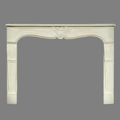 China New Modern Design Carved Luxury French Style Marble Fireplace Mantel for sale