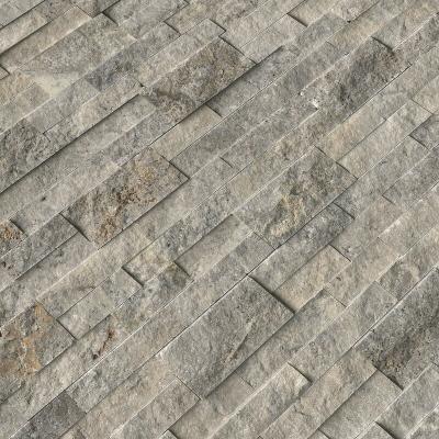 China Gray Slate Culture Stone Exterior Stone Wall Cladding Modern Natural Stone Wall Panel for sale