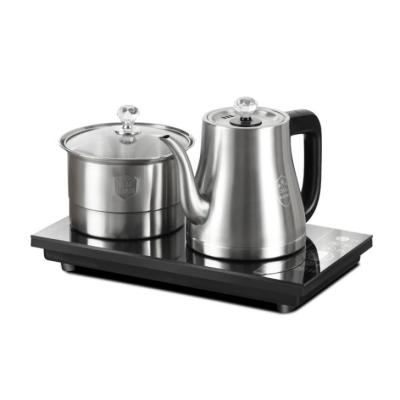 China 360 Degree Factory Price New Rotating Low Home Appliance Keep Warm Electric 1.0L Tea Kettle With Tray Set for sale