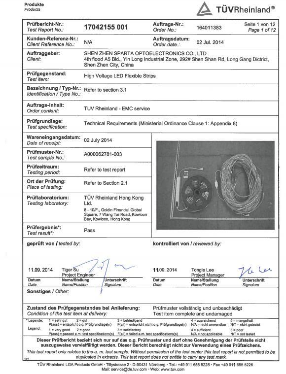 PSE - Shenzhen Sparta Optoelectronics Co., Ltd.