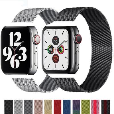 China Stainless Steel Mesh Milanese Watch Band For Apple Watch Series 7 6 5 4 3 2 1 for sale