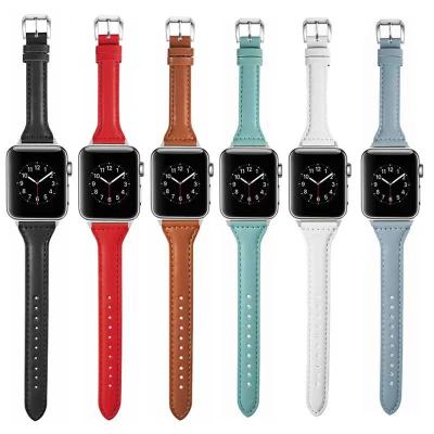 China Stable Factory Wholesale Genuine Leather Classic Watch Band For Smart Watch Band Straps for sale