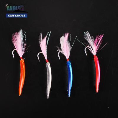 China Vivid Fish Action Angler Swimming Holographic Finish Spoon Mounted Bow Angle Lure Design Hard Bait Sinking Hard Bait for sale