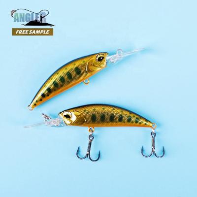 China Hard ABS plastic angler minnow lure and hard plastic bait minnow lure for bouncing above the bottom in currents for sale