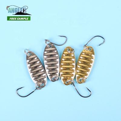 China Universal In All Water Angler 1.5g/0.05oz Two Colors Streamline Design Gold Spoon Fishing Lure Metal Slice Lures for sale