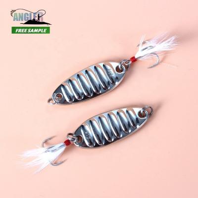 China Universal In All Different Vibration Flat Spoon New Waters Angler 10 Size Metal Fish Lure Metal Spoon for sale