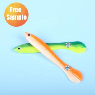 China High Simulation Vivid Fish Action Angler Soft Swimming Lure New Design Realistic Soft Plastic Folk Tail Lure for sale