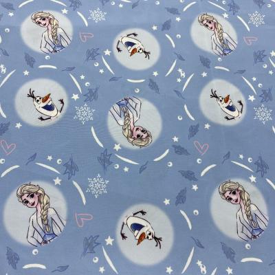 China TPM Faux Memory Digital Printing 75D*75D Waterproof Customized Disney Anna Frozen Weft Fabric for sale