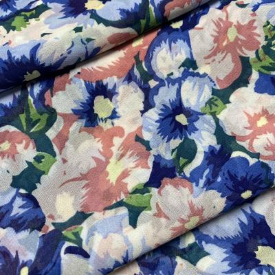 China Anti-static Chiffon Water Print Customized Fabric For Women Dress Skirt 75D 2400TPM 2800TPM for sale