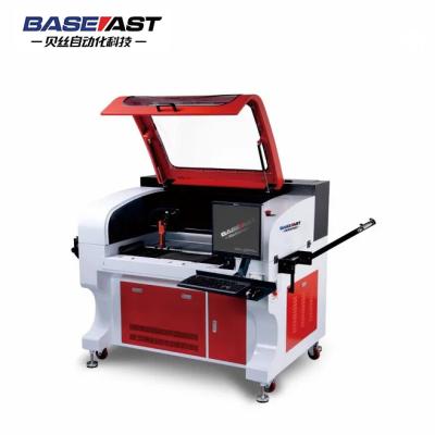 China Baseast Maker Double Working Laser Table Camera Automated Loading Visual Identified Roll To Roll Tape Strap Label Cutting Machine for sale